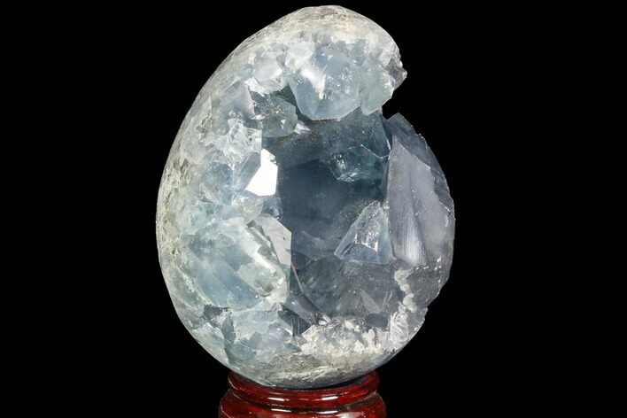 Crystal Filled Celestine (Celestite) Egg Geode - Madagascar #100041